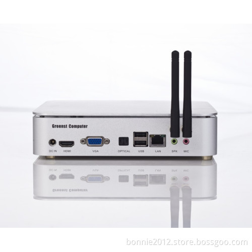 Mini PC Pure Alloy Case D2550 1.8G CPU 2G Memory and 16G SSD